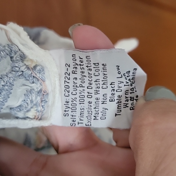 Johnny Was White Azalia Floral Embroidered 3/4 Sleeve Tunic Top Boho Chic Size L - Picture 8 of 12